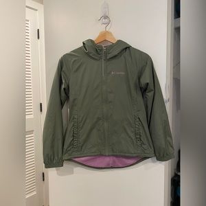 Girls Columbia Jacket, Pine Green Color, Size M